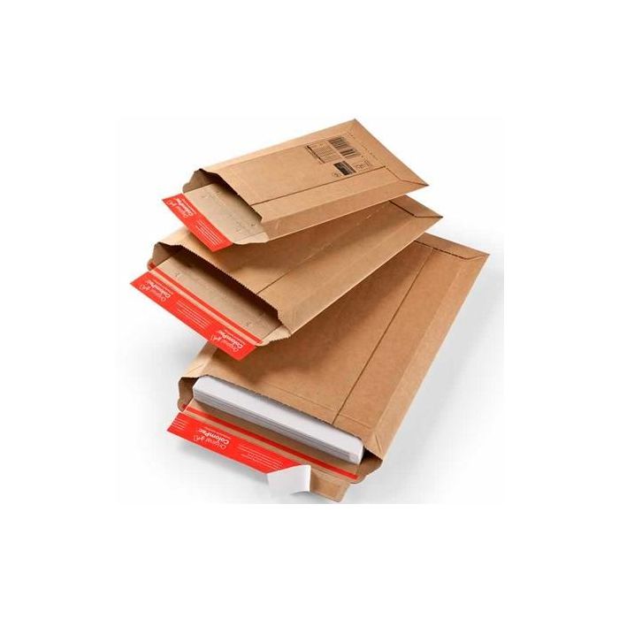 Sam Bolsa Carton Corrugado Extra Fuerte 250x351 Con Fuelle 35 mm Tamaño A4+ 100 Bolsas