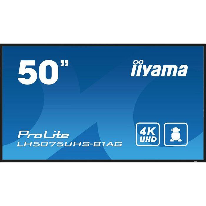 iiyama LH5075UHS-B1AG Pantalla Digital 50" (125,7 cm) LCD VA 4K Ultra HD para Señalización Profesional 24/7 1 iiyama LH5075UHS-B1AG Pantalla Digital 50" (125,7 cm) LCD VA 4K Ultra HD para Señalización Profesional 24/7 1