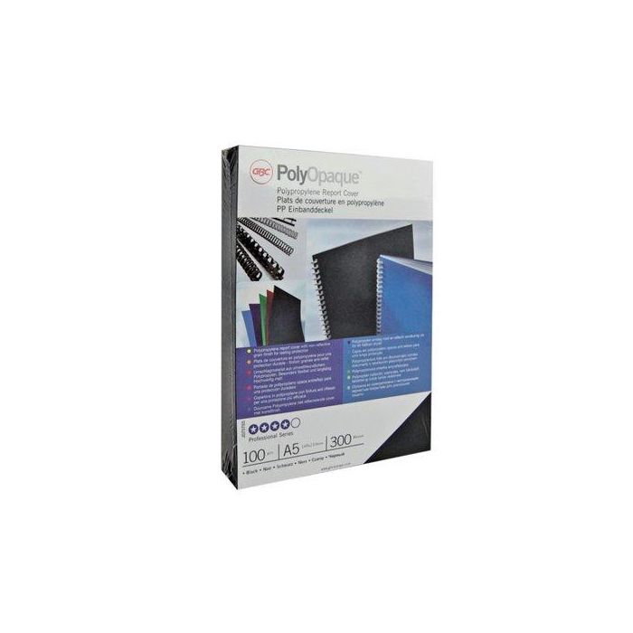 Gbc Tapas Encuadernación Polyclearview A4 Pp 300 Micras Negro Mate Pack 100 Ud