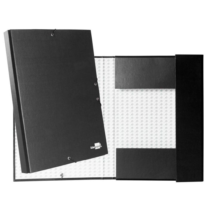 Carpeta Proyectos Liderpapel Folio Lomo 30 mm Carton Forrado Negra 1