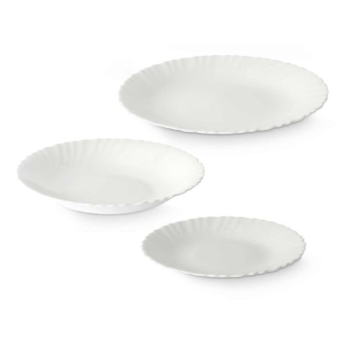 Vajilla Redonda Clásica Opal Vivalto 12 Piezas - Blanco, Vidrio Opal, 25x13.5x25 cm (2 Unidades) 1 Vajilla Redonda Clásica Opal Vivalto 12 Piezas - Blanco, Vidrio Opal, 25x13.5x25 cm (2 Unidades) 1