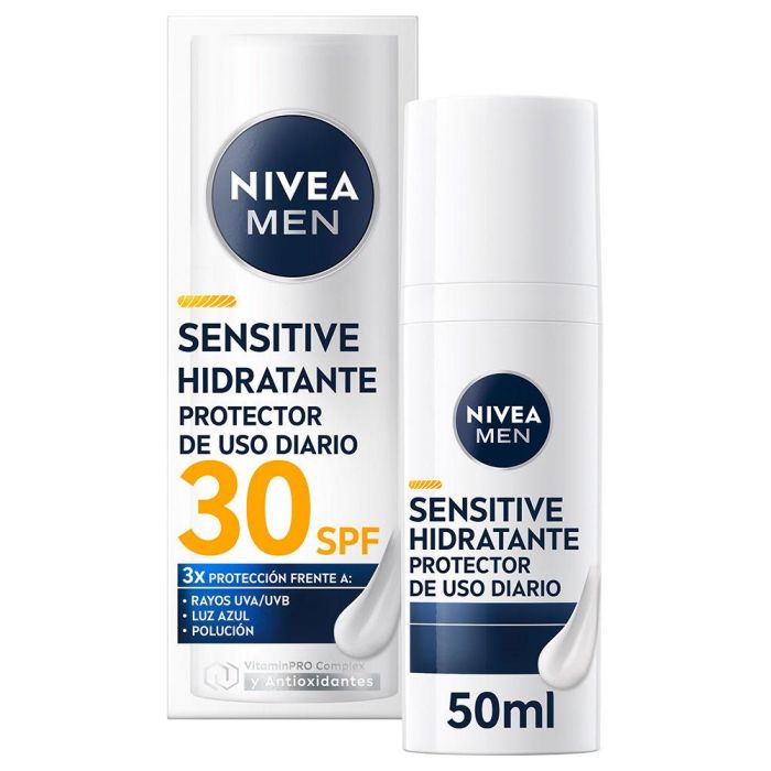 NIVEA Men Sensitive Crema Hidratante SPF30 Cuidado Piel Sensible 50 ml 1