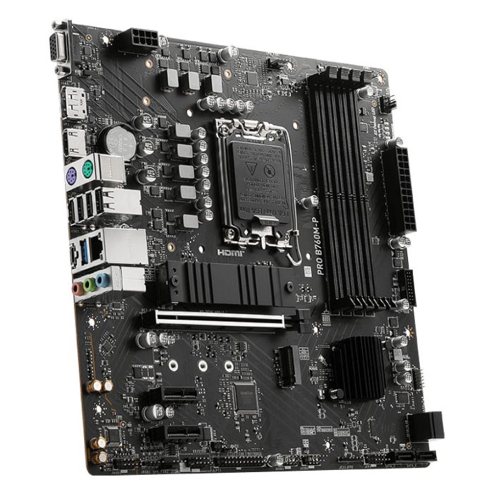 MSI PRO B760M-P Placa Base para PC, mATX, Socket LGA 1700, DDR5-SDRAM