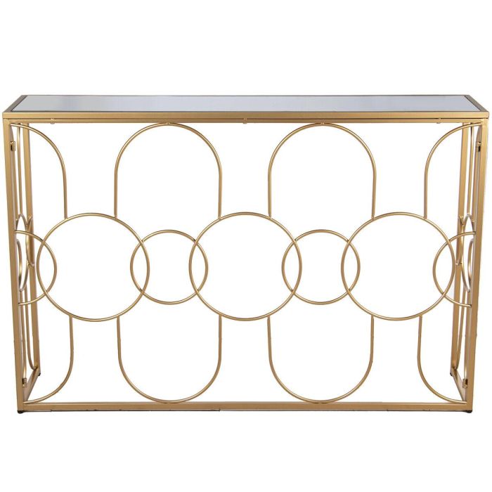 Consola Alexandra House Living Transparente Dorado Metal 120 x 80 x 28 cm 5