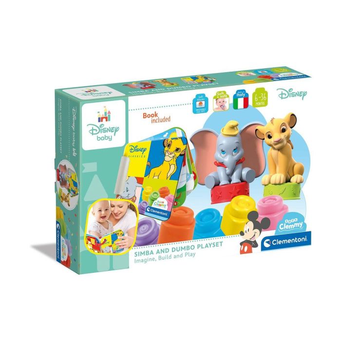 Disney Baby - Clementoni - Disney Classics Clemmy Box - 6 cubos - Hecho en Italia