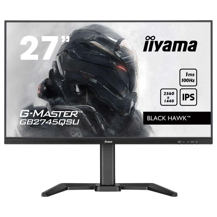 Iiyama GB2745QSU-B2 Monitor 27" QHD IPS 100Hz 1ms HUB HDMI/DP/USB Soporte Ajustable Altavoces Negro 1