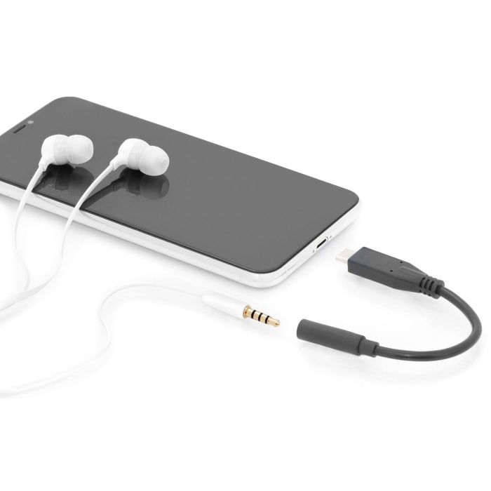 Digitus Adaptador Audio USB Tipo C a Jack 3.5mm, 0.2m, Negro (DA-70146) 1