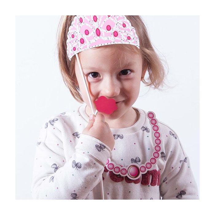 Accesorios Princesa para Fotos Divertidas (pack de 12) Accesorios Princesa para Fotos Divertidas (pack de 12)