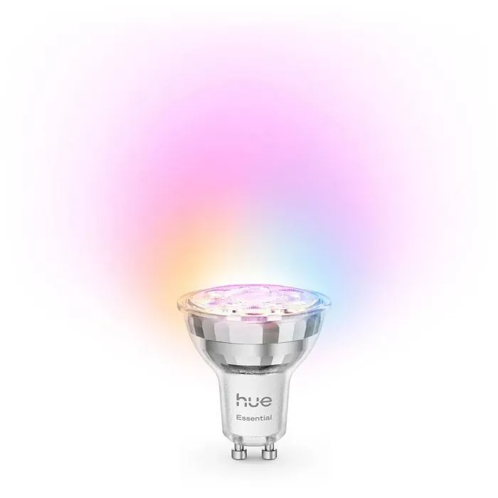 Philips Hue Foco LED GU10 Conectado, Luz Blanca y de Color, 4.7W, 345 Lúmenes, Blanco Cálido/Frío 2200-6500K - AABUO37086