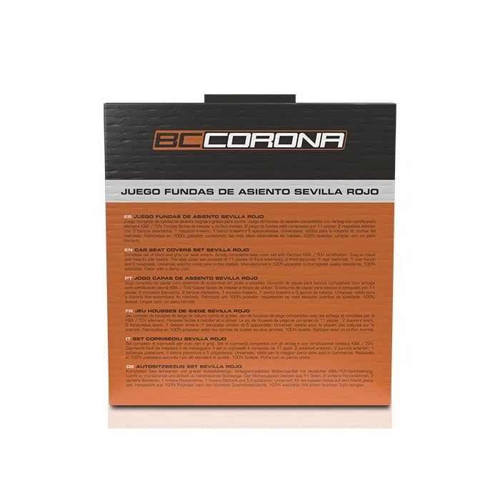 Sevilla Juego Fundas Sevilla Rojo Cs12 FUK10411 para Asientos de Coche Universales 2