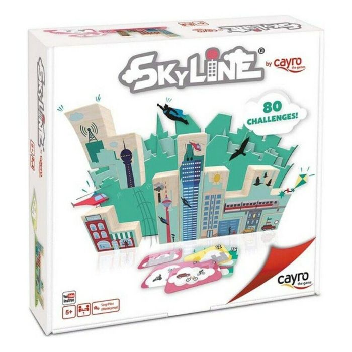 Cayro Juego de Construcción Sky Line: Construye la Ciudad con Retos, de Madera, 1 Jugador, Edad 5+ años, 24x24x5 cm Cayro Juego de Construcción Sky Line: Construye la Ciudad con Retos, de Madera, 1 Jugador, Edad 5+ años, 24x24x5 cm
