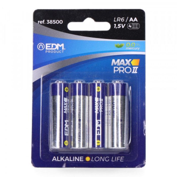 E3-38500 Pila Alkalina AA LR06 1.5V Long Life Blister 4 Unidades E3-38500 Pila Alkalina AA LR06 1.5V Long Life Blister 4 Unidades