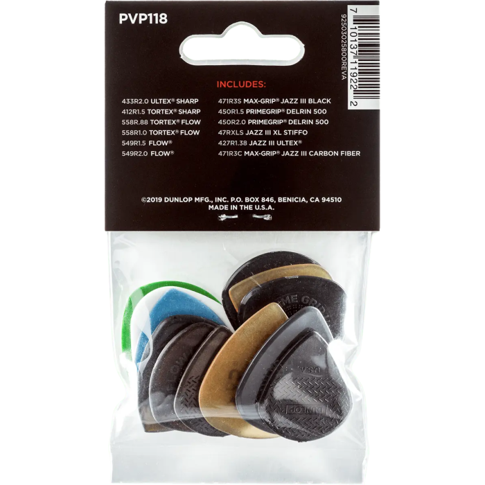 Dunlop Pack Variety Shred Púas Guitarra Variadas (12 Unidades) 1