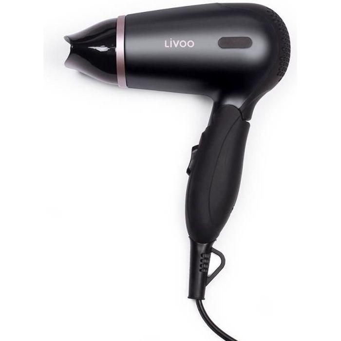Livoo DOS175 Secador de Pelo de Viaje, Bi-Voltaje 120/230V, Mango Plegable Ergonómico, 2 Velocidades, Concentrador de Aire Livoo DOS175 Secador de Pelo de Viaje, Bi-Voltaje 120/230V, Mango Plegable Ergonómico, 2 Velocidades, Concentrador de Aire