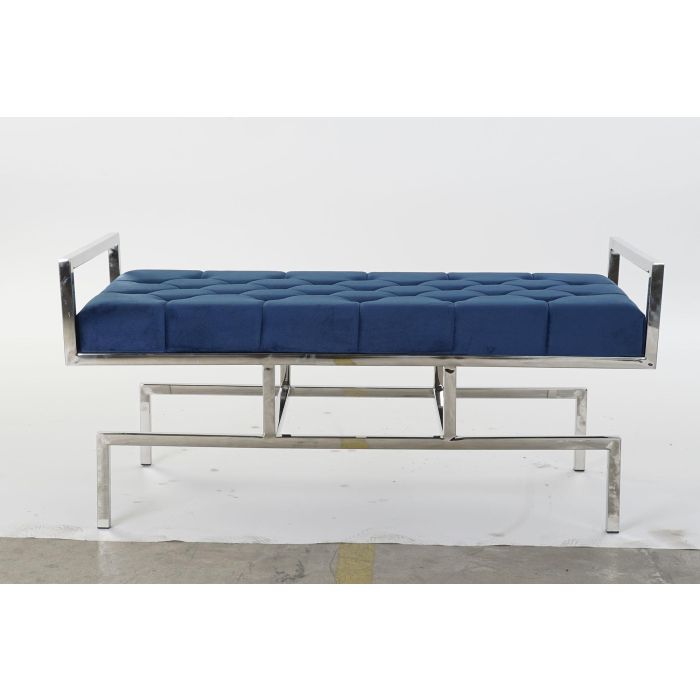 DKD Home Decor Descalzadora 44 x 46 x 97 cm Azul Terciopelo 4