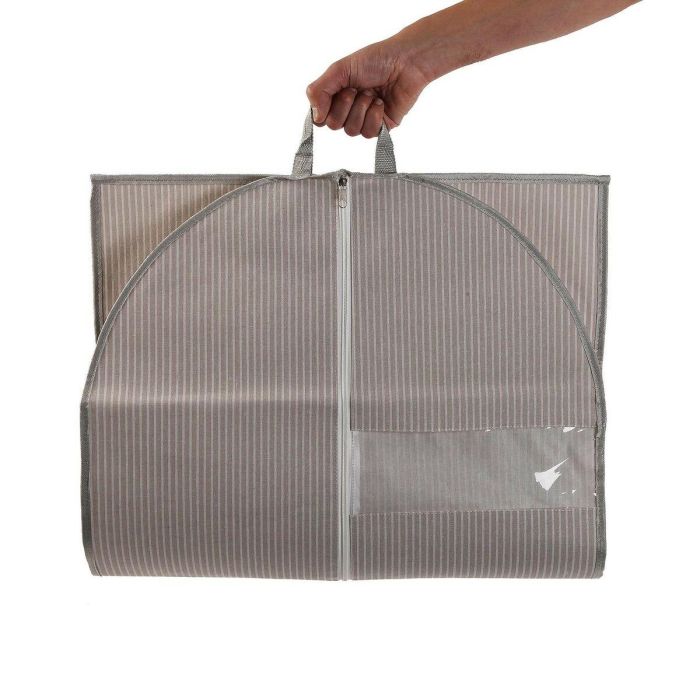Funda para Traje Versa Rayas Beige 100 x 60 cm 2 Funda para Traje Versa Rayas Beige 100 x 60 cm 2