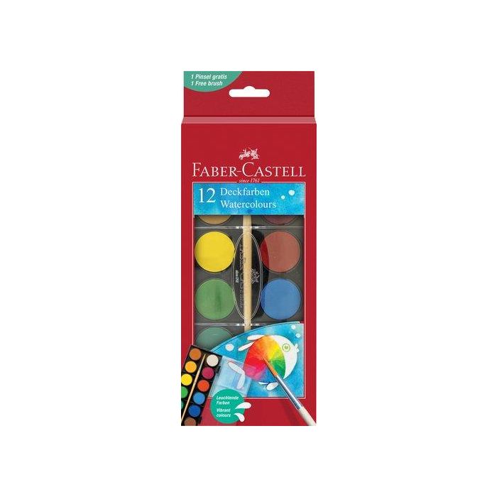 Acuarelas Faber-Castell Estuche De 12 Colores