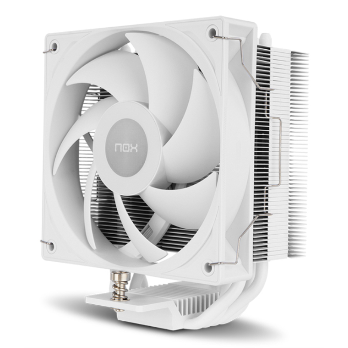 NOX NXHUMMERR400WH Refrigerador de CPU de alto rendimiento Ventilador 12 cm para Procesador, color Blanco