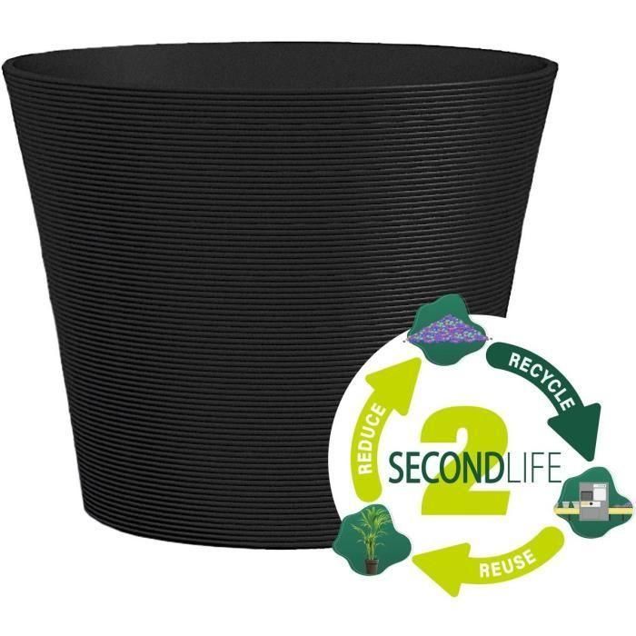 Maceta - GARDEN ID - Green Care Sense Negro-Antracita - 40 x 34 cm - 10 años de garantía - 100% reciclado - Resistencia a los rayos UV y a las heladas 1 Maceta - GARDEN ID - Green Care Sense Negro-Antracita - 40 x 34 cm - 10 años de garantía - 100% reciclado - Resistencia a los rayos UV y a las heladas 1