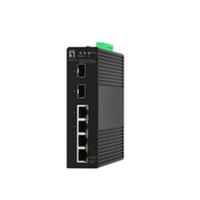 LevelOne IGS-2106 Switch Gestionado L2 Gigabit Ethernet 4xRJ45 2xSFP Full Duplex Industrial Negro IP30 2