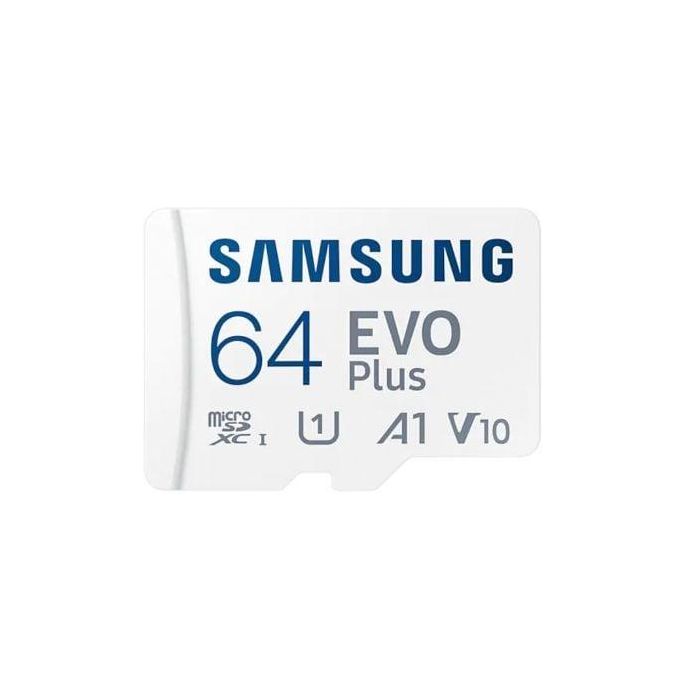 Samsung MB-MC64SA/EU Tarjeta Memoria microSD EVO Plus 2023 64GB 160MB/s Clase 10 U3 V30 A2 con Adaptador SD 1 Samsung MB-MC64SA/EU Tarjeta Memoria microSD EVO Plus 2023 64GB 160MB/s Clase 10 U3 V30 A2 con Adaptador SD 1