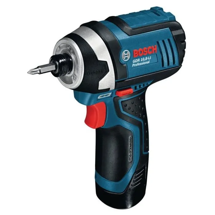 Bosch Professional Atornillador de Impacto GDR 12V-105 + 2 Baterías 2.0Ah + LBOXX 06019A6977 0 Bosch Professional Atornillador de Impacto GDR 12V-105 + 2 Baterías 2.0Ah + LBOXX 06019A6977 0