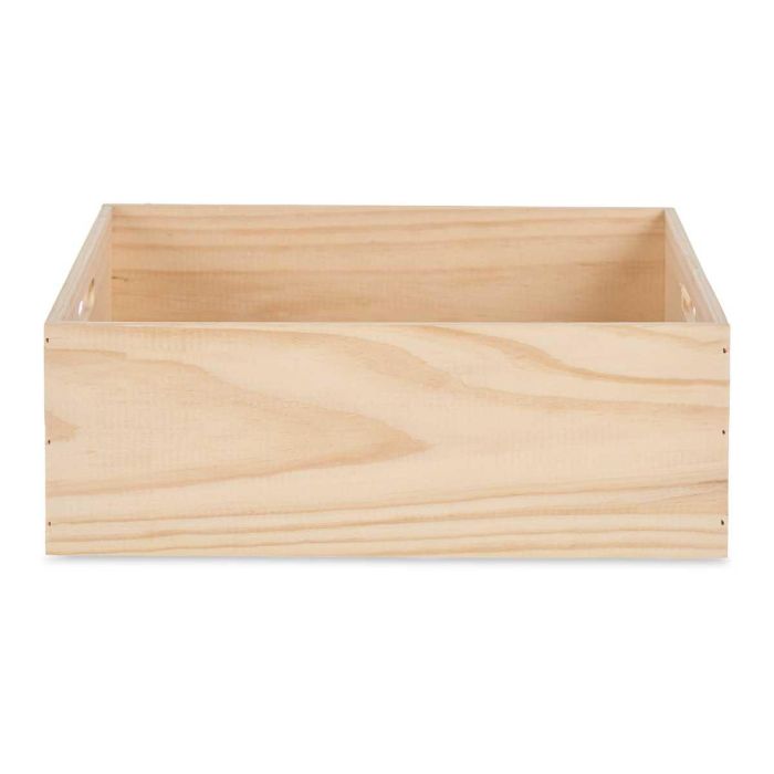 Caja de Madera Cerrada Giftdecor 40x35 cm - Natural (4 Unidades) 2 Caja de Madera Cerrada Giftdecor 40x35 cm - Natural (4 Unidades) 2