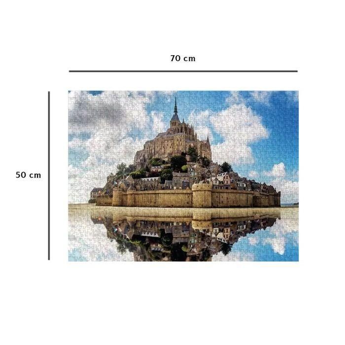 Nathan 41170561 Rompecabezas 1000 Piezas Abadía del Mont Saint Michel Raíces y Alas, para 14 años o más 2