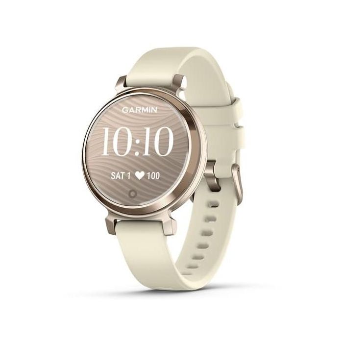 Garmin GAR0753759324711 Reloj Conectado Lily 2 - Caja Oro Crema, Correa Blanco Coco, 25,4 x 21,3 mm