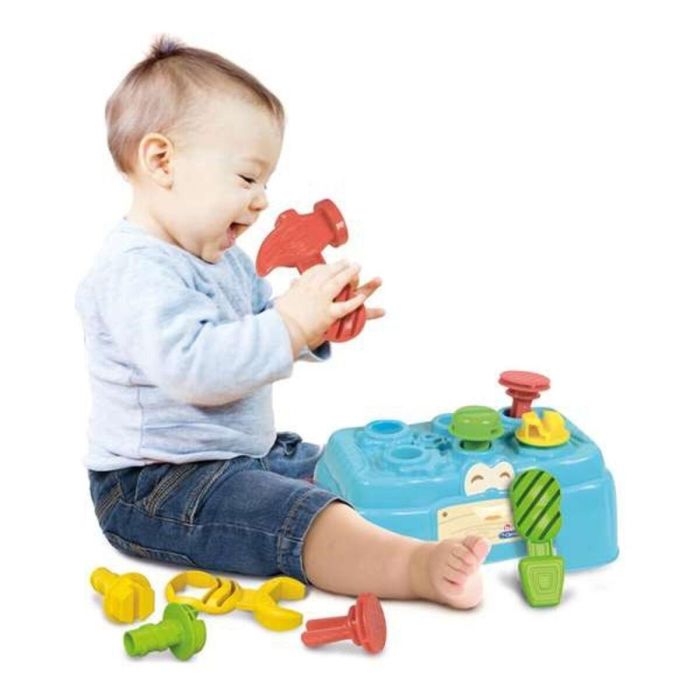 Clementoni Baby Taller de Bricolaje Juego Educativo con 3 Herramientas y 6 Accesorios para Niños, Estimula Coordinación y Habilidades Motoras Finas 1 Clementoni Baby Taller de Bricolaje Juego Educativo con 3 Herramientas y 6 Accesorios para Niños, Estimula Coordinación y Habilidades Motoras Finas 1