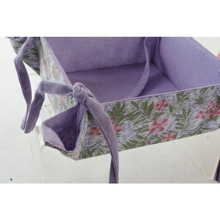Cesta Shabby DKD Home Decor Verde Rosa 34 x 8 x 34 cm (6 Unidades) 1 Cesta Shabby DKD Home Decor Verde Rosa 34 x 8 x 34 cm (6 Unidades) 1