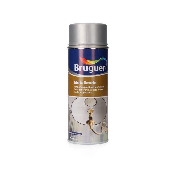 Bruguer Esmalte Acrílico Spray Multisuperficie Plata Metalizado 0.4L Interior