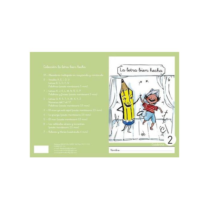 Cuaderno Rebost (Cas.) La Letra Bien Hecha Minusculas Nº 2 (Set de 5)