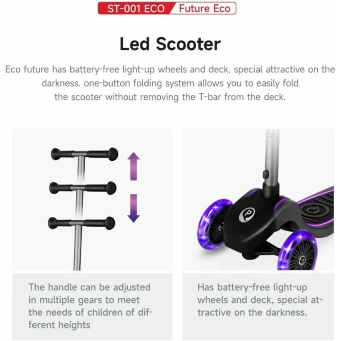 Patinete Ociotrends Eco Future Scooter Morado 3 ruedas 4 Patinete Ociotrends Eco Future Scooter Morado 3 ruedas 4
