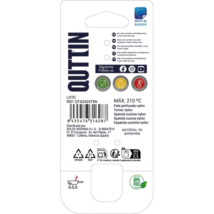 Pala Nylon 36X8Cm Perforada Pro "Quttin" (18 Unidades) 4