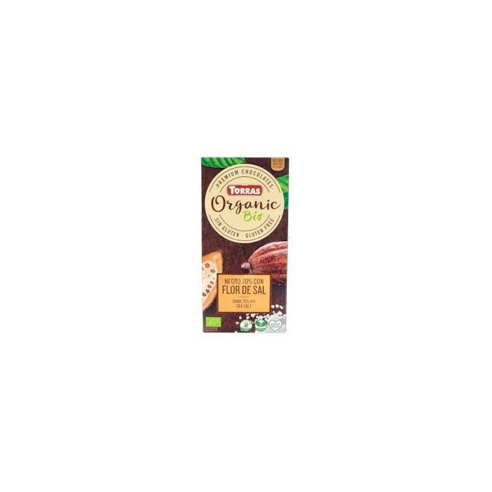 TORRAS Chocolate Negro 70% con Flor de Sal 100g Bio Sin Gluten