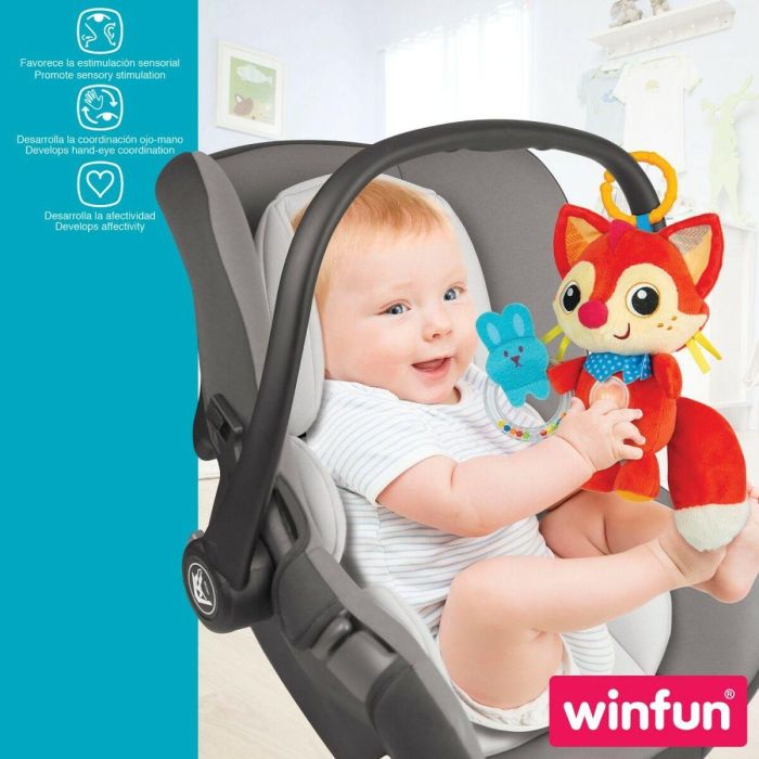 Peluche Sonajero Winfun Zorro 13,5 x 26,5 x 7,5 cm (6 Unidades) 2 Peluche Sonajero Winfun Zorro 13,5 x 26,5 x 7,5 cm (6 Unidades) 2