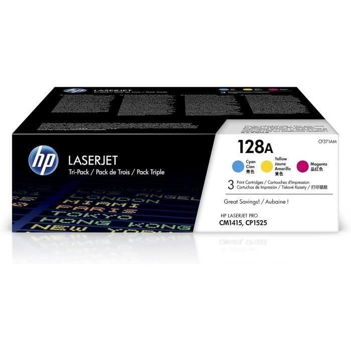 Hp Toner Laser Tricolor 128A Pack 3 Ce321-Ce322-Ce323 Hp Toner Laser Tricolor 128A Pack 3 Ce321-Ce322-Ce323