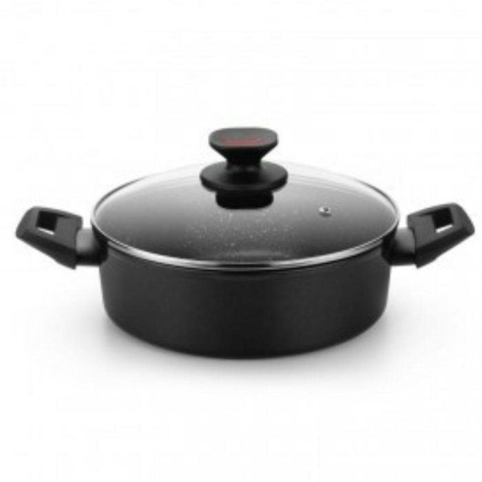 Cacerola Monix TITAN ROCK Ø 28 cm Negro Aluminio Forjado Cacerola Monix TITAN ROCK Ø 28 cm Negro Aluminio Forjado