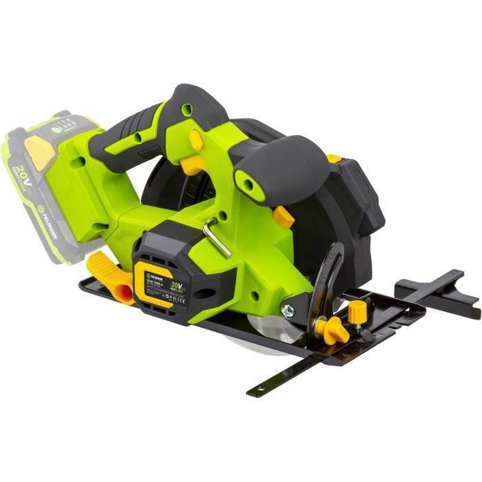 Sierra circular inalámbrica - FIELDMANN - 20V - 165 mm - Guía láser - Batería y cargador no incluidos 2