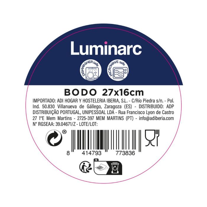 Bandeja Porcelana Bodo Luminarc 27 cm 1