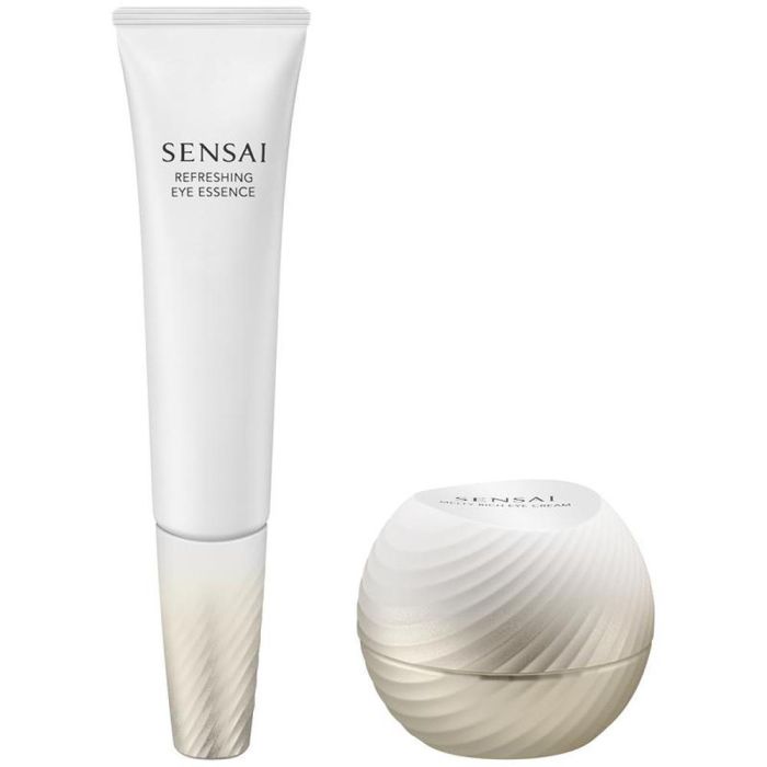Sensai TOTAL EYE TREATMENT - Set de 2 piezas para contorno de ojos, esencia y crema, reduce signos de envejecimiento