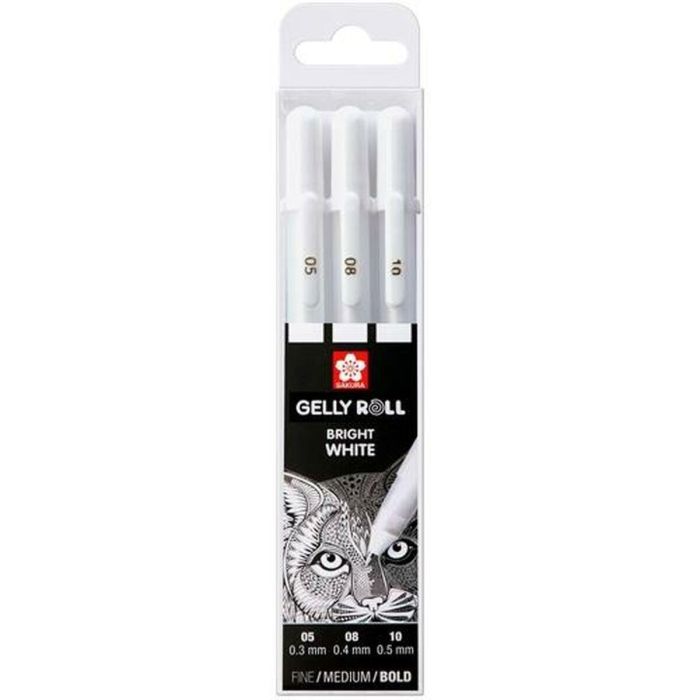 Set de Bolígrafos Talens GELLY Blanco (6 Unidades) 1 Set de Bolígrafos Talens GELLY Blanco (6 Unidades) 1