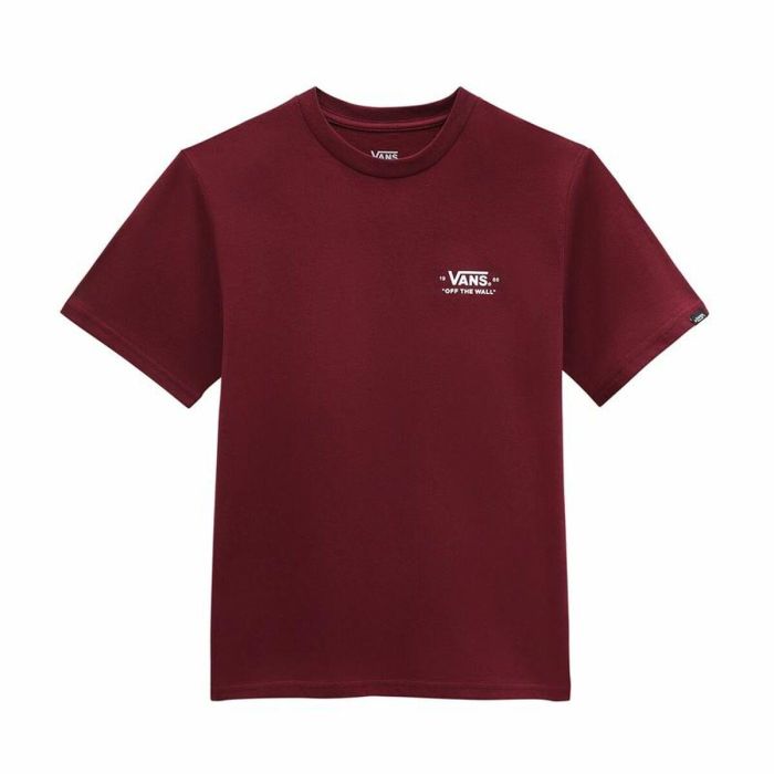 Camiseta de Manga Corta Infantil Vans Essentials Rojo Oscuro