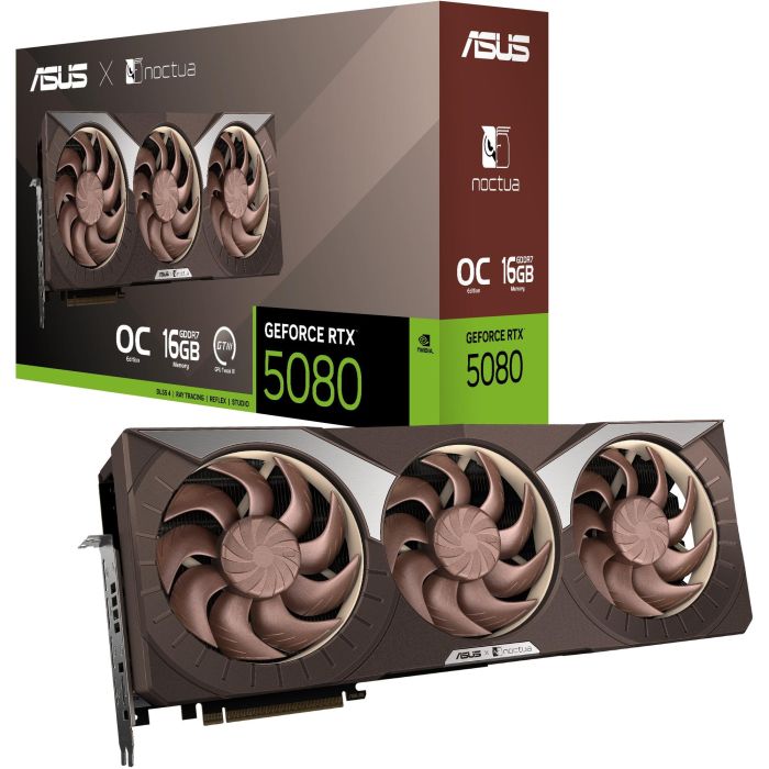 ASUS RTX 5080 16GB GDDR7 Noctua OC Edition Tarjeta Gráfica 3 Fan 14