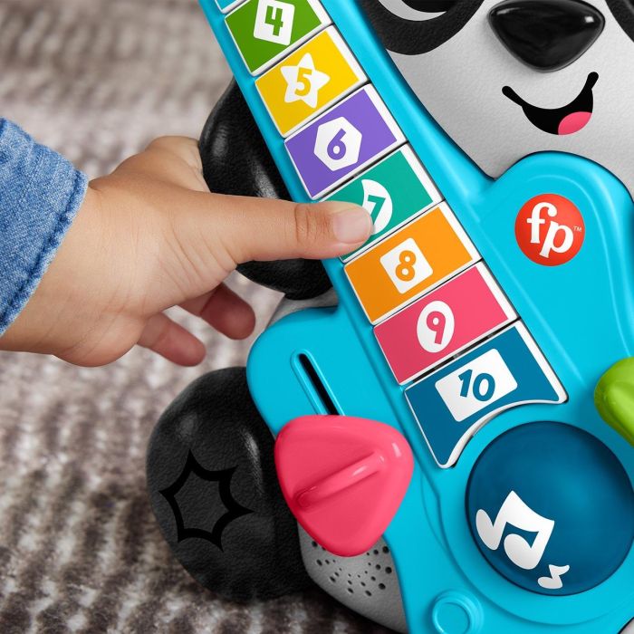 Oso panda fisher-price con guitarra. aprende los números y formas con luces y sonidos. 3