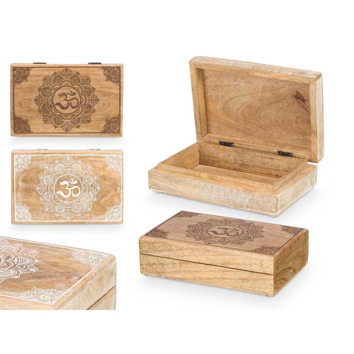 Caja Rectangular Mediana Giftdecor 21.5x6x13.5 cm - Madera, Colores Blanco/Natural (6 Unidades) Caja Rectangular Mediana Giftdecor 21.5x6x13.5 cm - Madera, Colores Blanco/Natural (6 Unidades)
