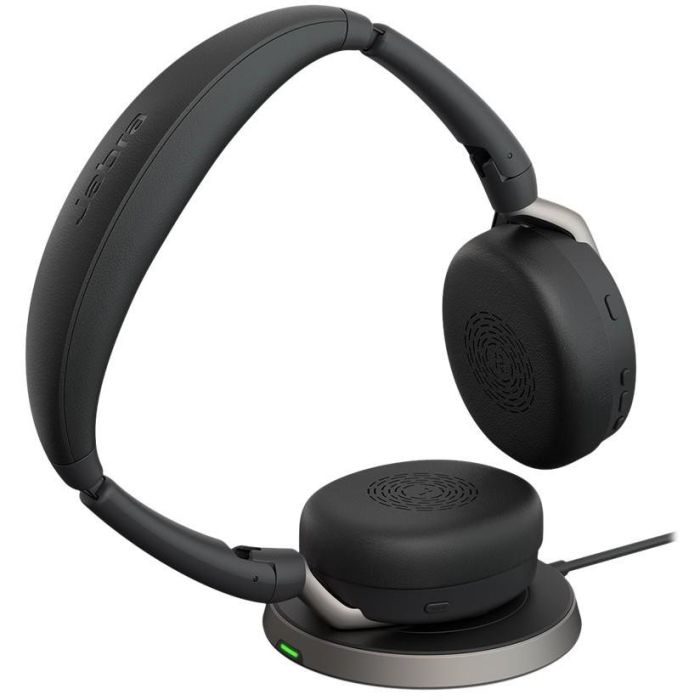 Jabra Evolve2 65 Flex UC Stereo + Link 380 Negro - Auriculares Inalámbricos/Alámbricos Diadema para Oficina/Centro de Llamadas Bluetooth 5.2 USB 2