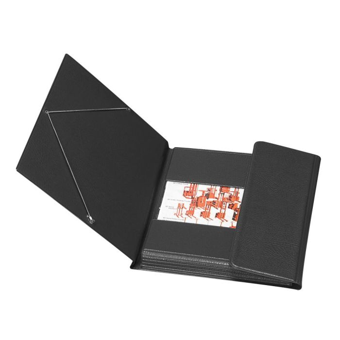 Carpeta Gomas Solapas Plastico Saro Cuarto Negro 1