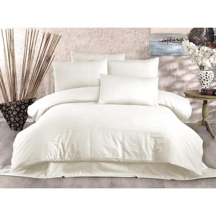 Juego de Cama ASI8683342999304 - 1 Funda Nórdica 220x240 cm + 2 Fundas Almohada 60x60 cm - Algodón/Poliéster Crema
